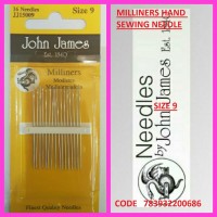 JOHN JAMES MILLINERS HAND SEWING NEEDLE SIZE 9